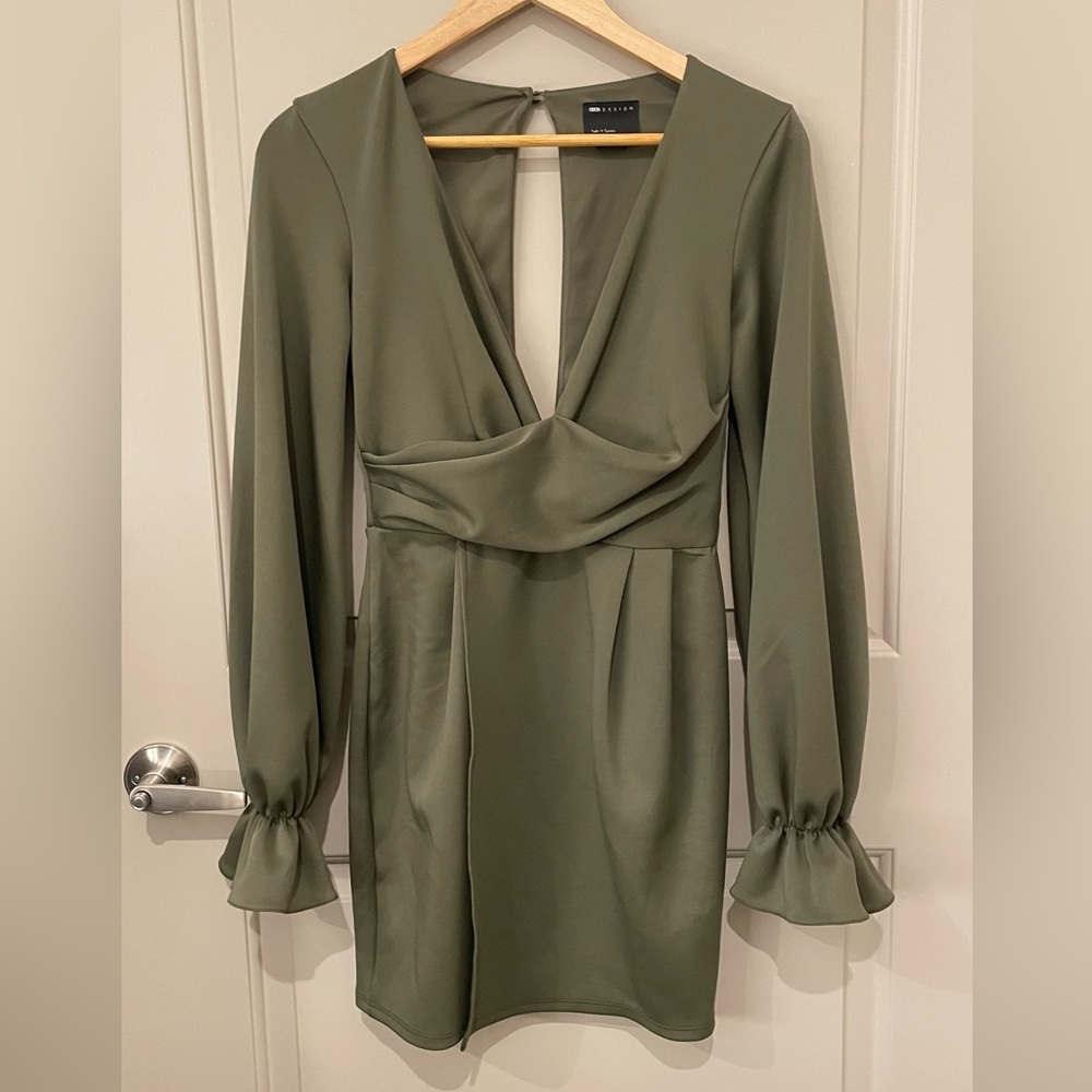 Wrap plunder mini dress